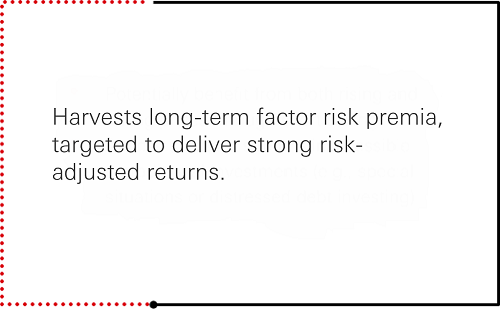 Harvests long-term factor risk premia, targeted to deliver strong risk-adjusted returns.