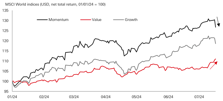 Chart of the week – Momentum has fared well, does that change in H2?